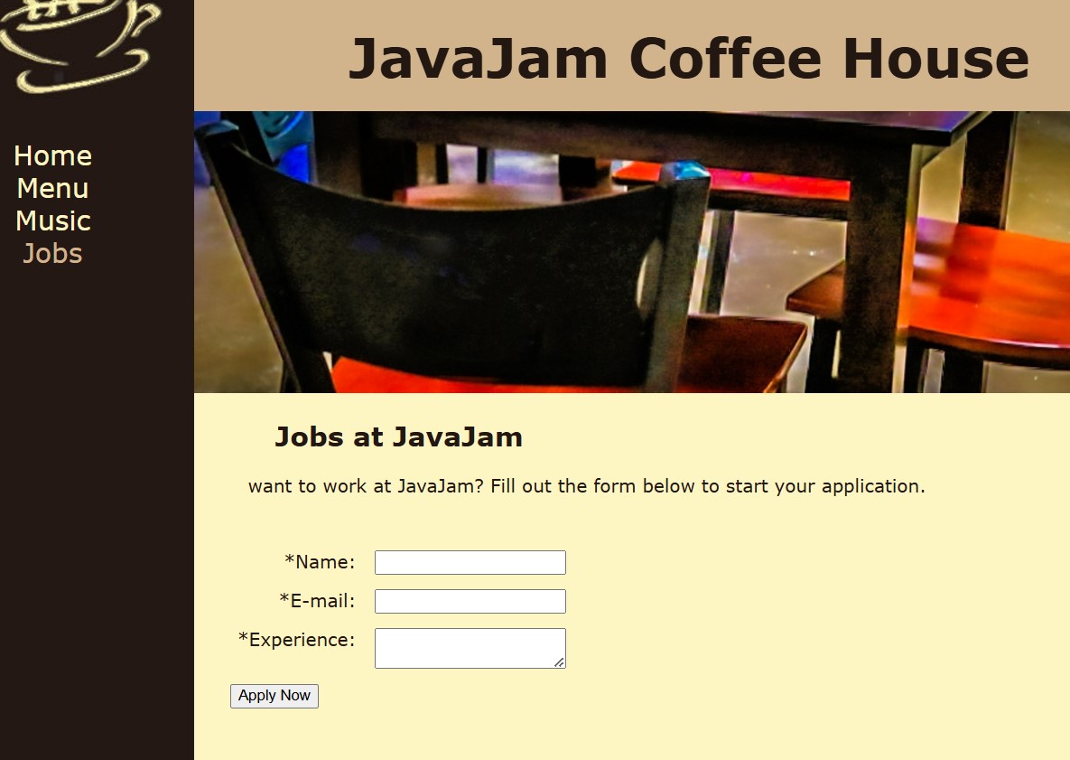 javajam job web page